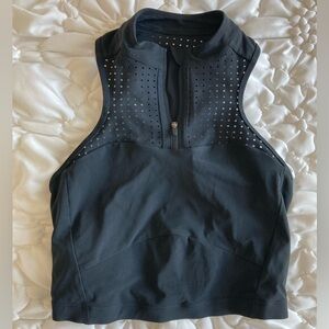 Lululemon unleash strength bra black womens mesh cropped workout tank